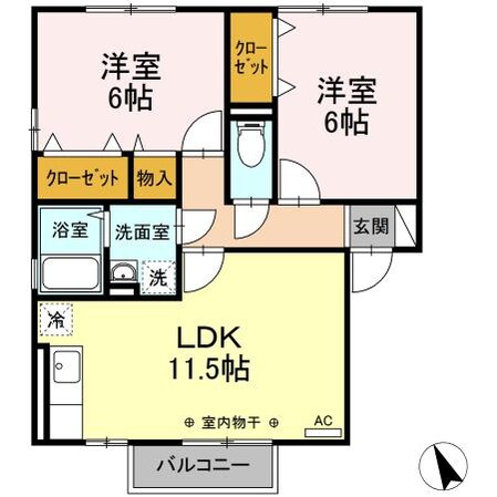 アロサール Ｂの物件間取画像